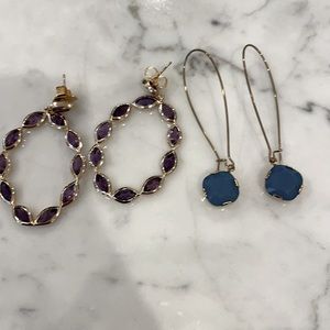 Bundle 2 pair of earrings, gold & mother of pearl